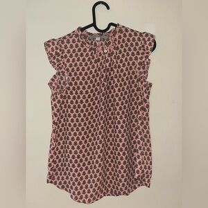 Pink Flower Patterned Blouse